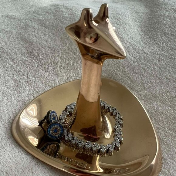 Rare Jonathan Adler Brass Giraffe Jewelry Dish - Picture 3 of 8